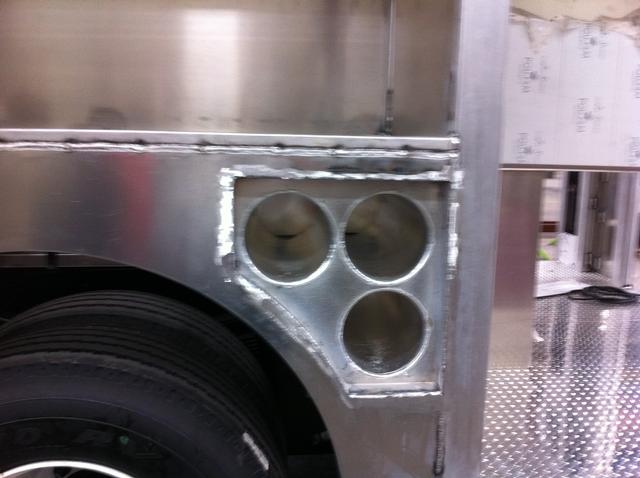 New truck in production at Ferrara Fire Apparatus - One of 4 &quot;3 SCBA bottle storage&quot; - 2/21/13